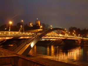 Mindaugas bridge lighting, Vilnius